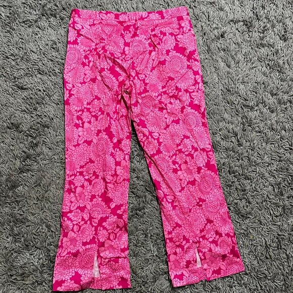 2000s ESPRIT Floral Print Capri Pants Size 9/10 - Picture 3 of 7